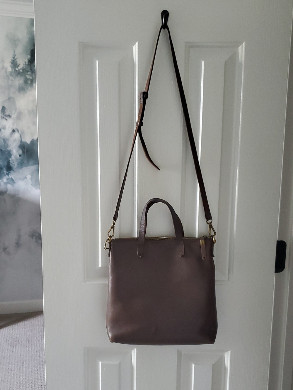 ✅ The Zip-Top Transport Crossbody, Gray/Brown - Picture 3 of 13